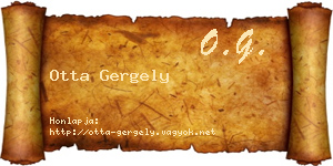 Otta Gergely névjegykártya